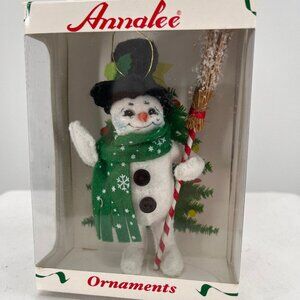 Classic Snowman Annalee Doll Christmas Ornament 4"